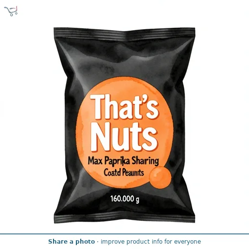 That's Nuts Walkers Max Paprika Sharing Coated Peanuts 160g