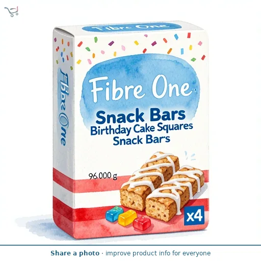 Fibre One Snack Bars Birthday Cake Squares Snack Bars