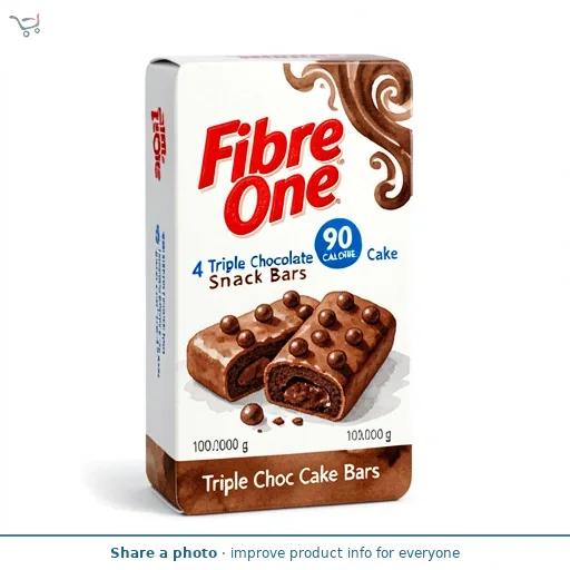 Fibre One 4 Triple Chocolate Cake Snack Bars 