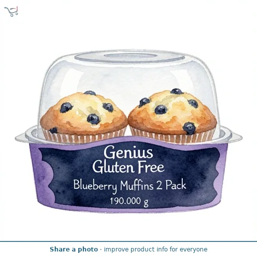 Genius Gluten Free Blueberry Muffins 2 Pack