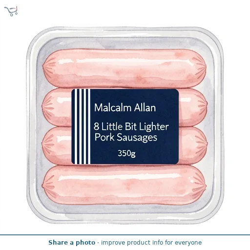 Malcolm Allan 8 Little Bit Lighter Pork Sausages 350g