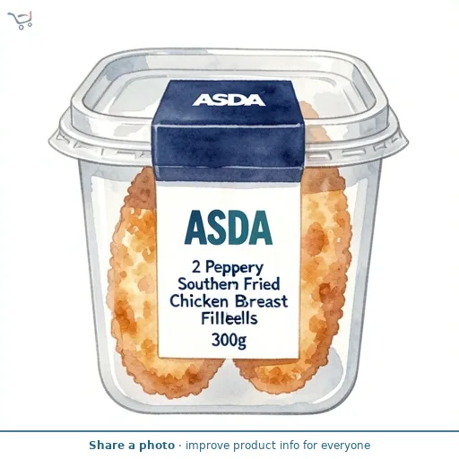 ASDA ASDA 2 Peppery Southern Fried Chicken Breast Fillets 300g