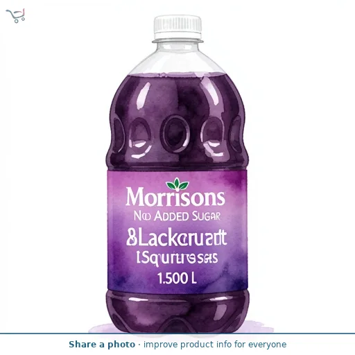 Morrisons Double Concentrate No Added Sugar Apple & Blackcurrant Squash1.5L
