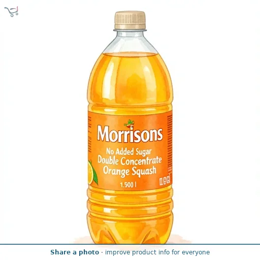 Morrisons No Added Sugar Double Concentrate Orange Squash 1.5L
