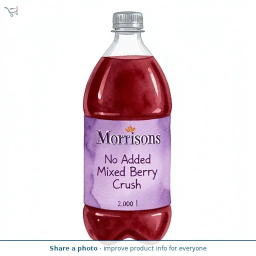 Morrisons No Added Sugar Mixed Berry Crush 2L