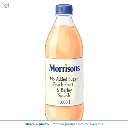 Morrisons No Added Sugar Peach Fruit & Barley Squash 1L