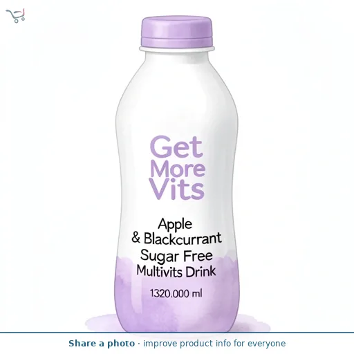 Get More Vits Apple & Blackcurrant Sugar Free Multivits Drink  4x330ml