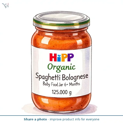 HiPP Organic Spaghetti Bolognese Baby Food Jar 6+ Months 125g