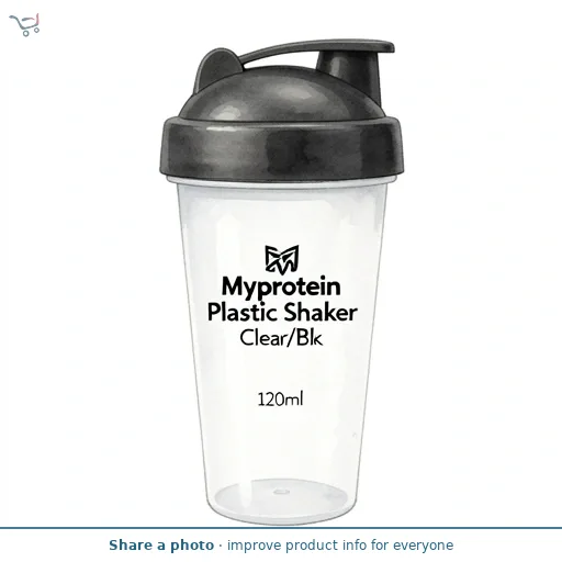 Myprotein Plastic Shaker Clear/Black 120ml