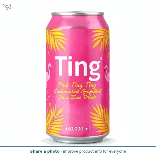 Pink Ting Ting Carbonated Grapefruit Juice Drink 