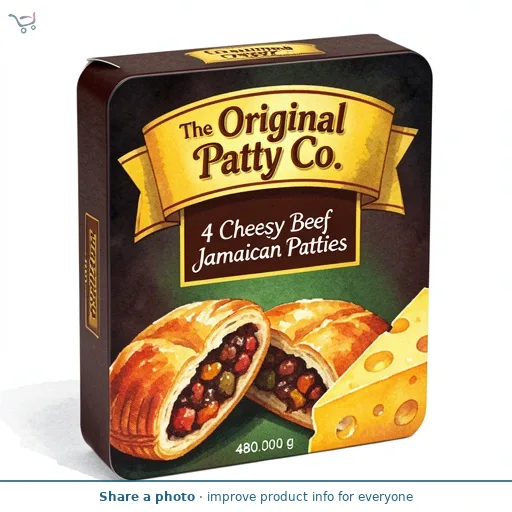 The Original Patty Co. 4 Cheesy Beef Jamaican Patties