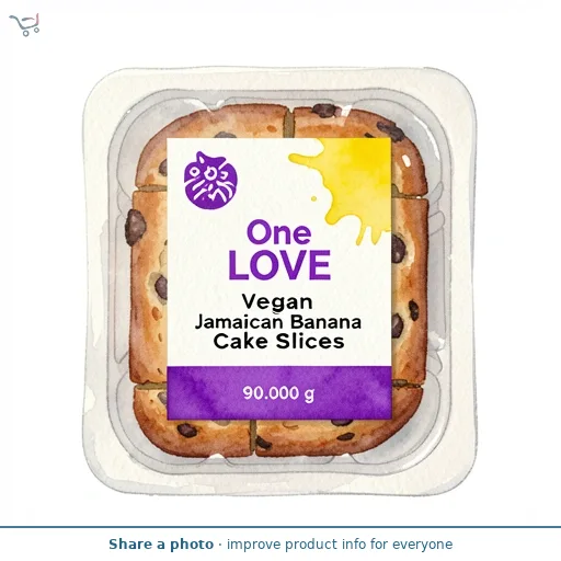 One Love Vegan Jamaican Banana Cake Slices 