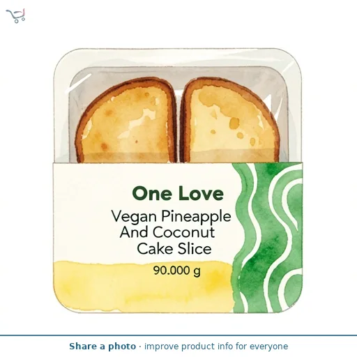 One Love Vegan Pineapple And Coconut Cake Slice