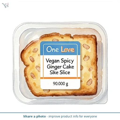 One Love Vegan Spicy Ginger Cake Slice