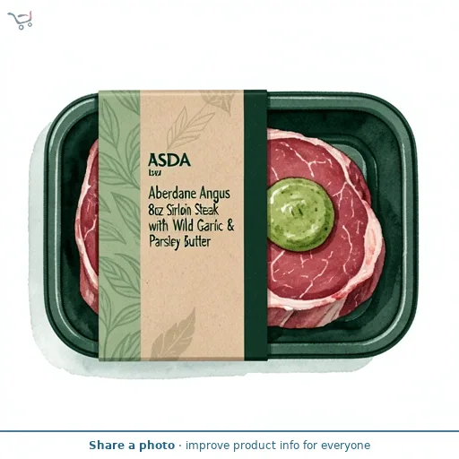 Exceptional by ASDA Aberdeen Angus 8oz Sirloin Steak with Wild Garlic & Parsley Butter