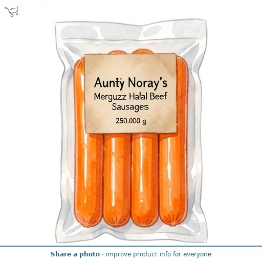Aunty Noray's Merguez Halal Beef Sausages 250g