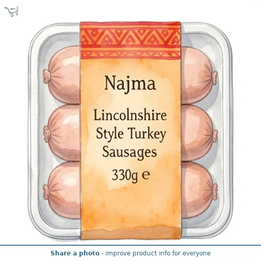 Najma Lincolnshire Style Turkey Sausages