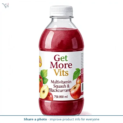 Get More Vits Multivitamin Squash Apple & Blackcurrant 750ml