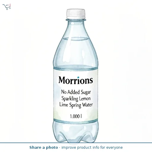 Morrisons No Added Sugar Sparkling Lemon & Lime Spring Water 1L