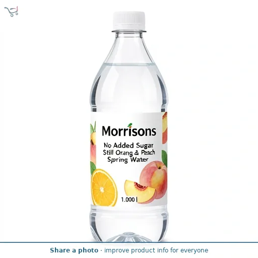 Morrisons No Added Sugar Still Orange & Peach Spring Water 