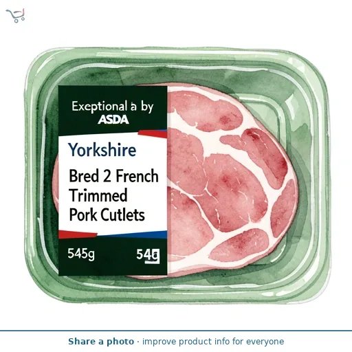 Exceptional by ASDA Yorkshire Bred 2 French Trimmed Pork Cutlets 545g