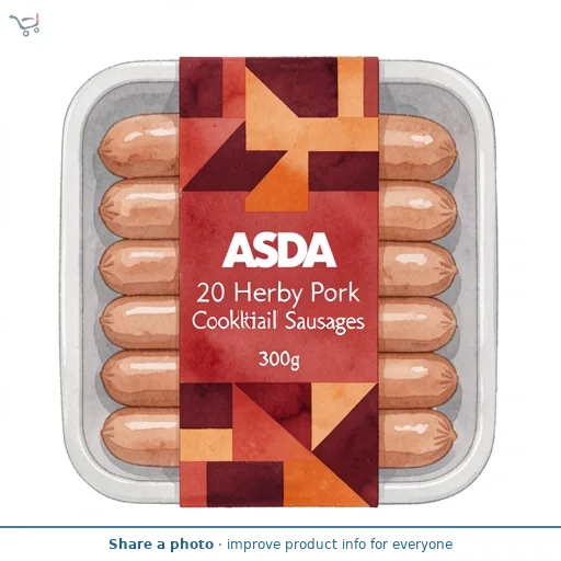 ASDA 20 Herby Pork Cocktail Sausages 300g