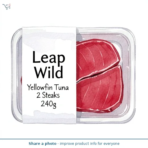 Leap Wild Yellowfin Tuna 2 Steaks 240g