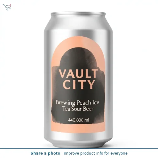 Vault City Brewing Peach Ice Tea Sour Beer 