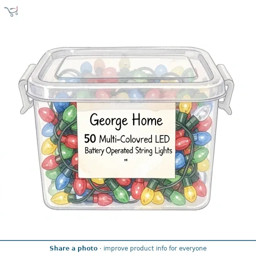 George Home 50 Multi-Coloured LED Battery Operated String Lights