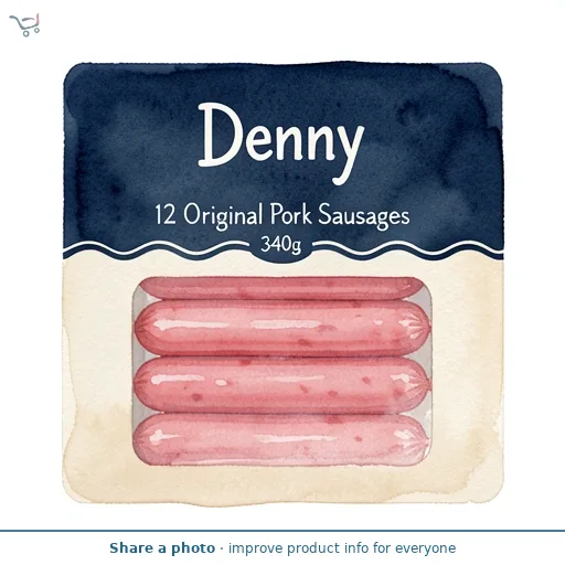 Denny 12 Original Pork Sausages 340g