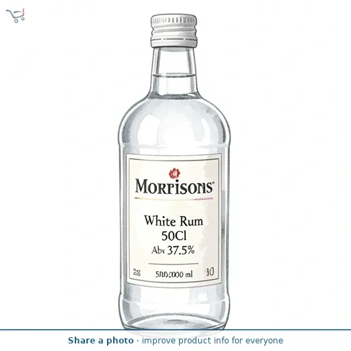 Morrisons White Rum 50Cl Abv 37.5%