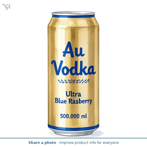Au Vodka Ultra Blue Raspberry 500ml