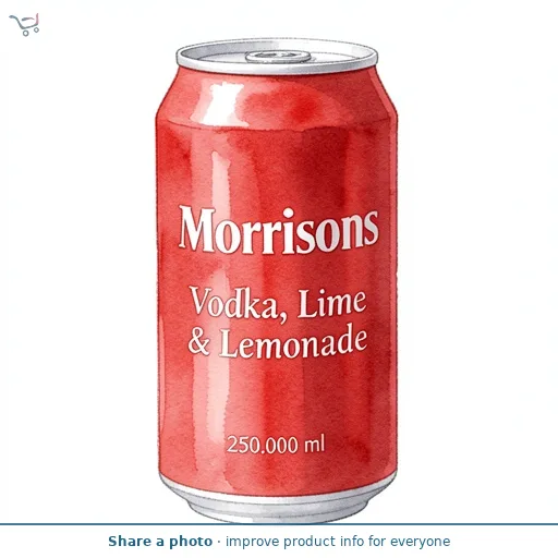 Morrisons Vodka, Lime & Lemonade 250ml