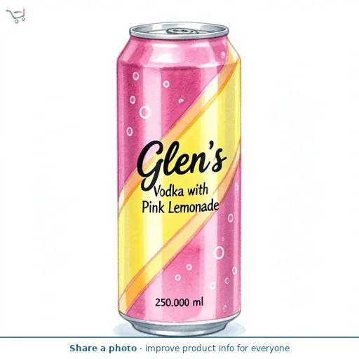 Glen's Vodka with Pink Lemonade 250ml