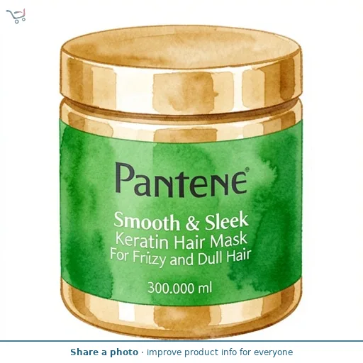 Pantene Smooth & Sleek Keratin Hair Mask For Frizzy and Dull Hair