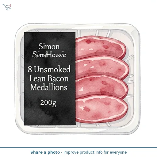 Simon Howie 8 Unsmoked Lean Bacon Medallions 200g