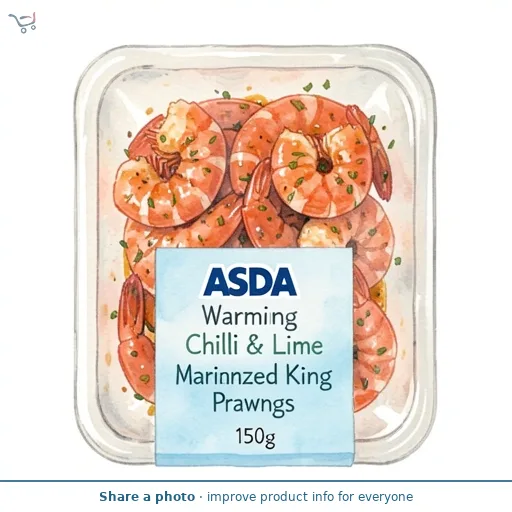 ASDA Warming Chilli & Lime Marinated King Prawns 150g