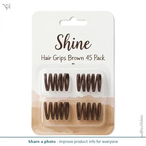 Shine Hair Grips Brown 45 Pack