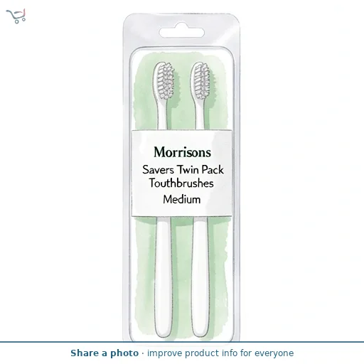 Morrisons Savers Twin Pack Toothbrushes Medium