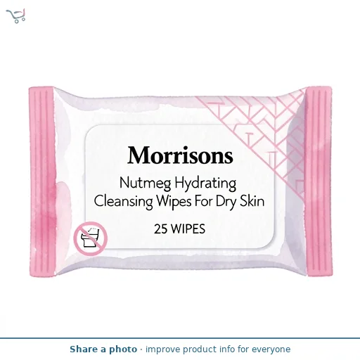 Nutmeg Hydrating Cleansing Wipes For Dry Skin