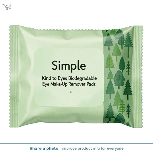 Simple Kind to Eyes Biodegradable Eye Make-Up Remover Pads 