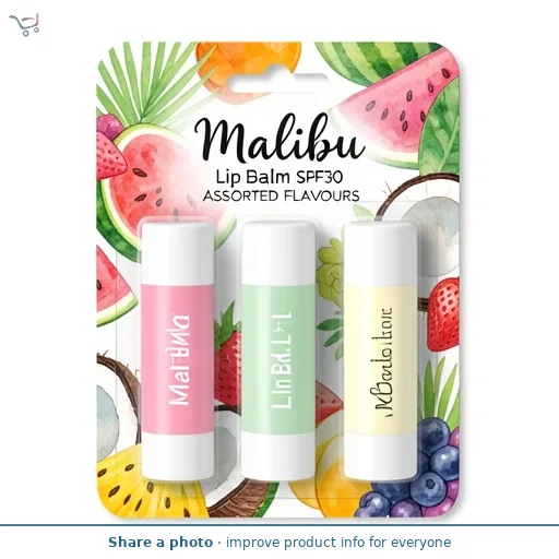 Malibu Lip Balm SPF30 Assorted Flavours 