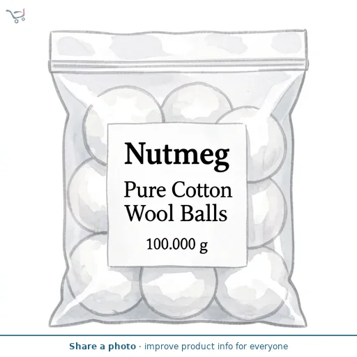 Nutmeg Pure Cotton Wool Balls