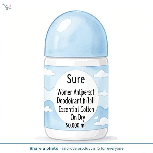 Sure Women Antiperspirant Deodorant Roll On Essential Cotton Dry 50ml