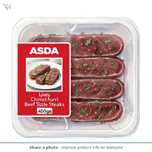 ASDA Lively Chimichurri Beef Sizzle Steaks
