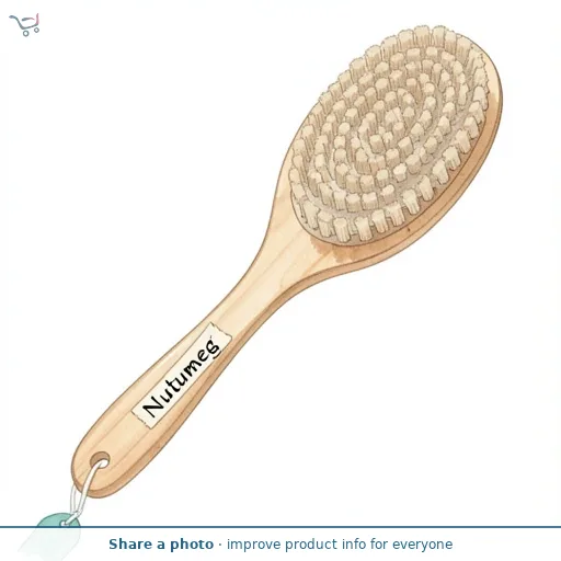 Nutmeg Long Handled Wooden Bath Brush