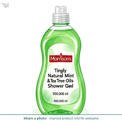 Morrisons Tingly Natural Mint & Tea Tree Oils Shower Gel 
