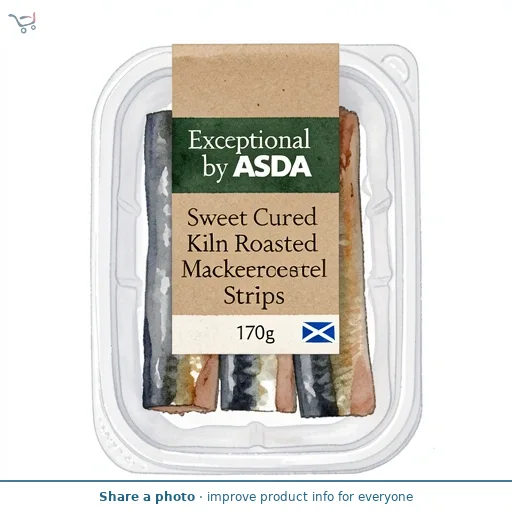 Exceptional by ASDA Sweet Cured Kiln Roasted Mackerel Strips 170g