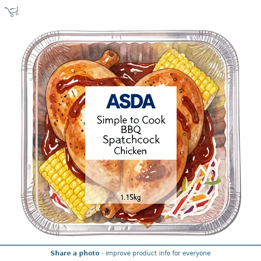ASDA Simple to Cook BBQ Spatchcock Chicken 1.15kg