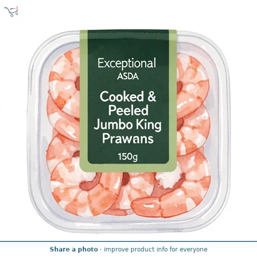 Exceptional by ASDA Exceptional by  Cooked & Peeled Jumbo King Prawns 150g